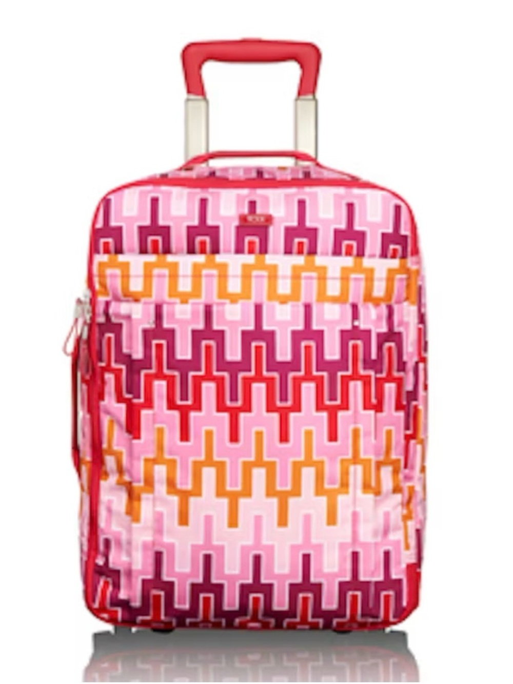 Tumi Jonathan Adler Pink and Orange Geometric Rolling Travel Bag